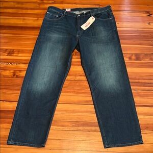 559 Levi's Blue Relaxed Jeans with Natural Fade